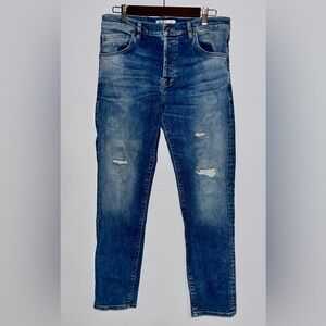 Zara Mild Distress Stretch Jeans sz 32
